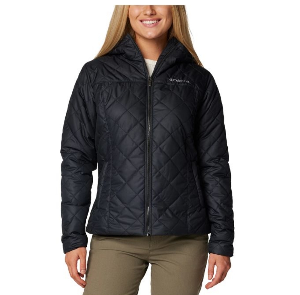 Columbia Copper Crest II fitted fleece fur lined quilted  jacket puffer black M